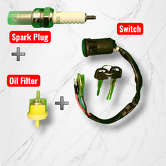 Meter Switch + Spark Plug + Oil Filter Deal for Honda CD 70 & China Bikes |