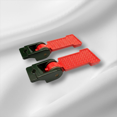 Foldable Foot Rest Pair Black & Red  for CD70, Honda 125 & China Bikes