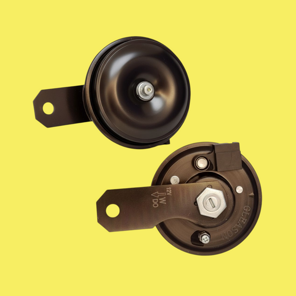 Gleason 12 V Dual-Tone Bike Horn Set | Loud Sound for Motorcycles & Cars