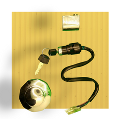3-Piece Switch Kit for Honda CD 70 & China Bikes | Ignition Switch with Key + Tank Lid + Side Lock Set