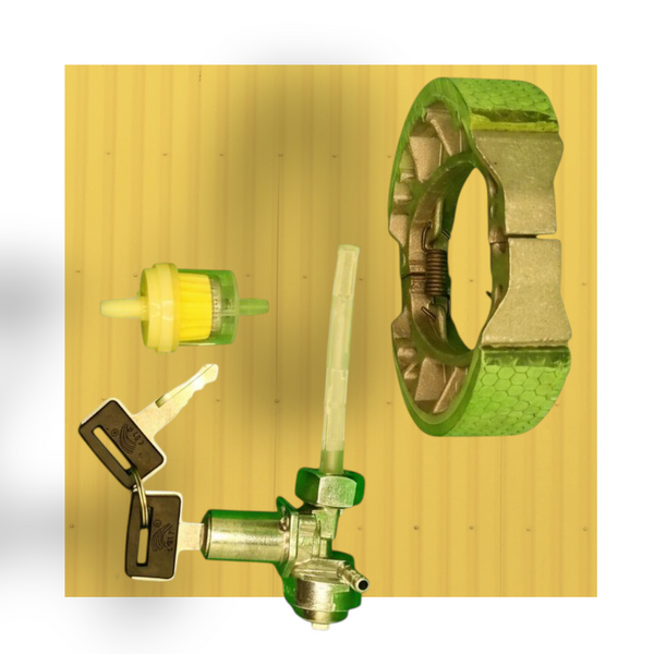 3-in-1 Motorcycle Parts Combo | Brake Shoe Set, Fuel Cock & Oil Filter for Honda CD 70, CG 125 & China Bikes