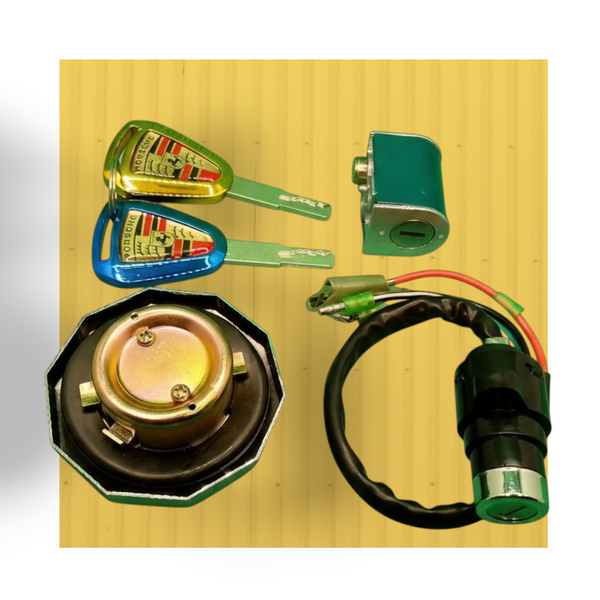 Lock Set 3C with Computerized Keys for CD70 & All China Bikes